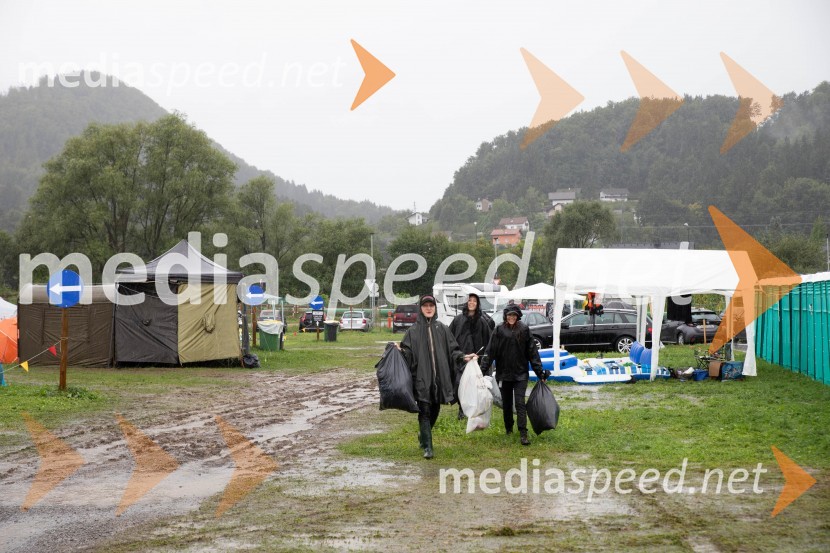 Evakuacija kampa Festivala Metal days v Velenju