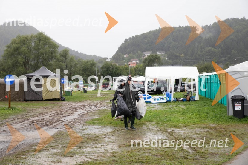 Evakuacija kampa Festivala Metal days v Velenju