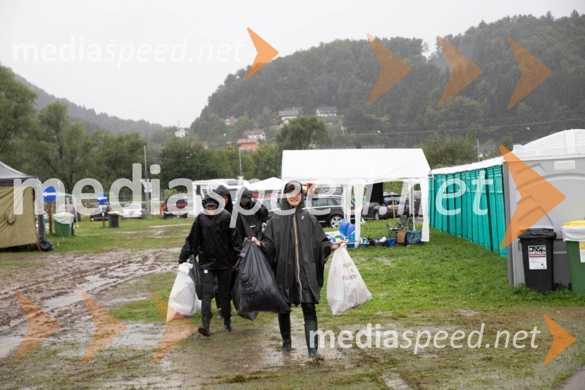 Evakuacija kampa Festivala Metal days v Velenju