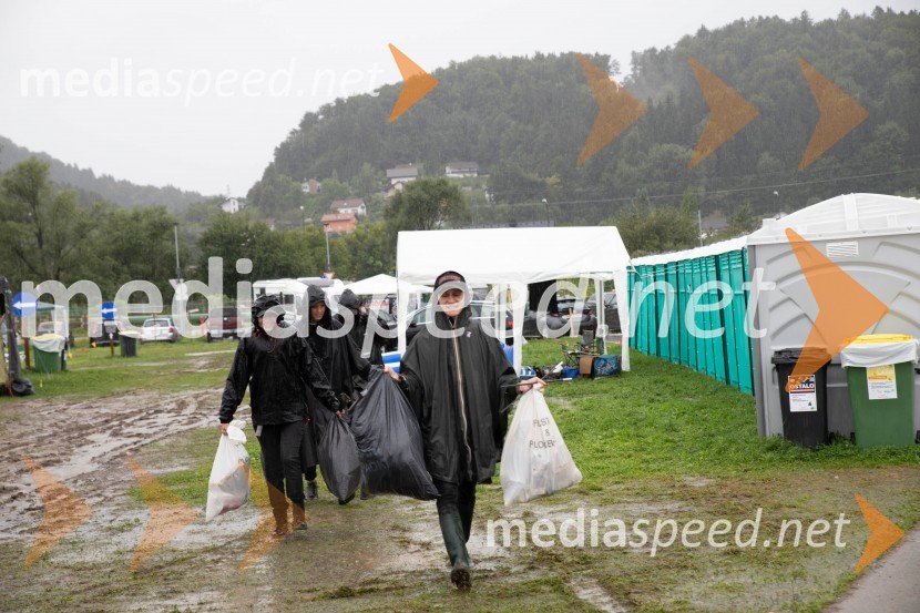 Evakuacija kampa Festivala Metal days v Velenju