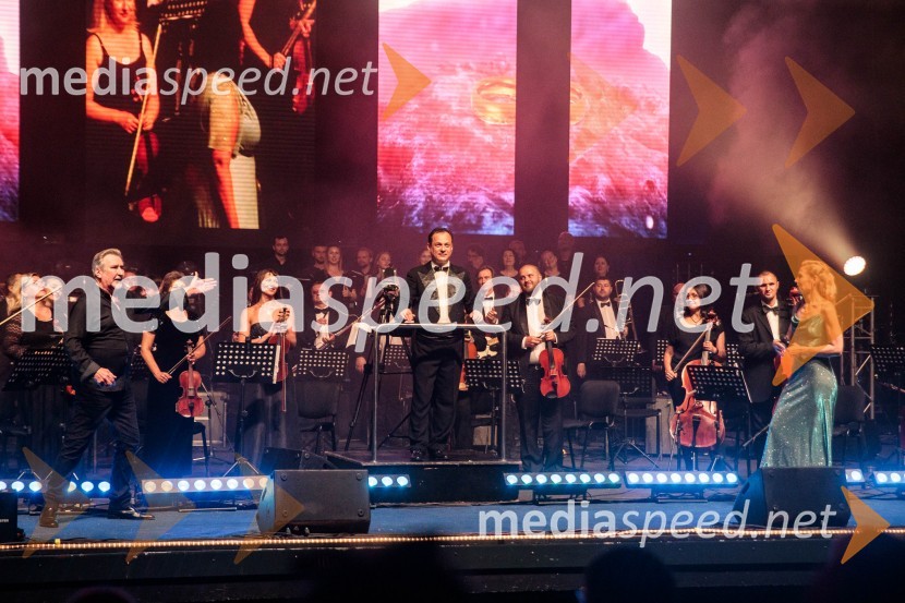  William  Kircher, igralec, povezovalec;  Sergej Černijak, dirigent;  Johanna  Krumin, pevkaKoncert filmske glasbe Gospodarja prstanov in Hobita, 71. Ljubljana Festival