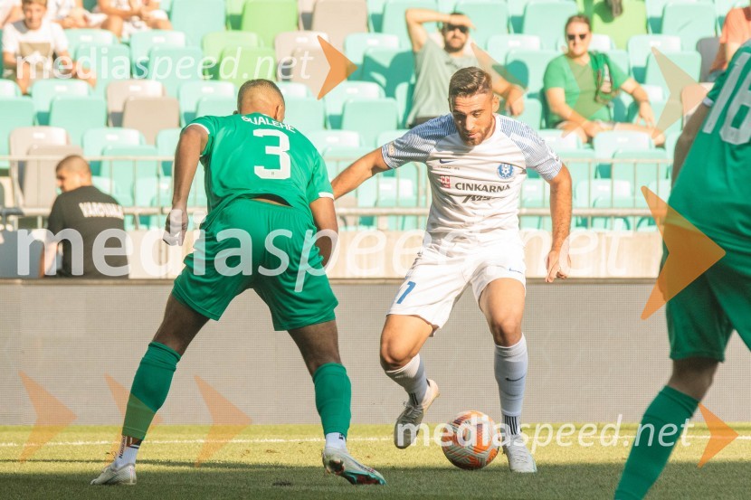  David de Senna Fernandes Sualehe, nogometaš, NK Olimpija;  Aljoša Matko, nogometaš, NK CeljeNogometna tekma 6. kola Prve Lige Telemach med NK Olimpija Ljubljana in NK Celje