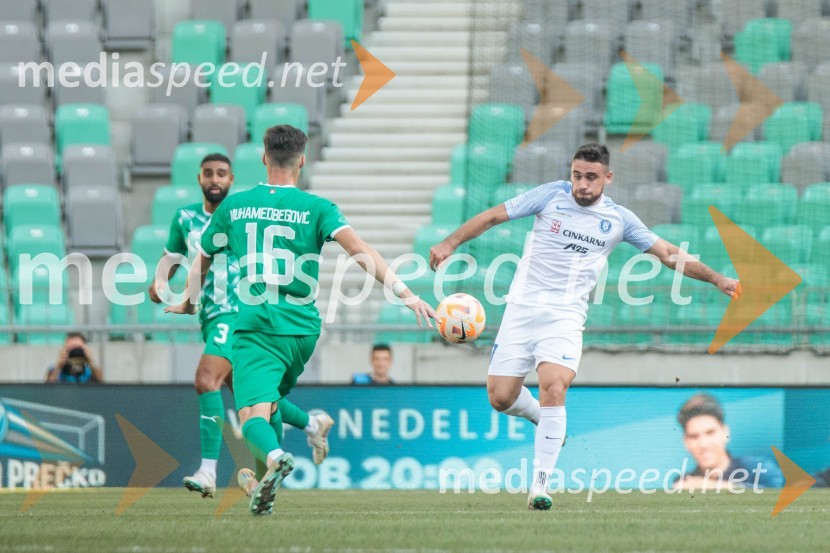  Ahmet Muhamedbegovic, nogometaš, NK Olimpija;  Aljoša Matko, nogometaš, NK CeljeNogometna tekma 6. kola Prve Lige Telemach med NK Olimpija Ljubljana in NK Celje