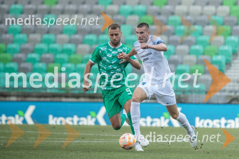  Mustafa Nukić, nogometaš, NK Olimpija;  David Zec, nogometaš, NK CeljeNogometna tekma 6. kola Prve Lige Telemach med NK Olimpija Ljubljana in NK Celje