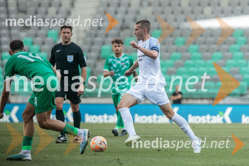  Marcel Ratnik, nogometaš, NK Olimpija;  David Zec, nogometaš, NK CeljeNogometna tekma 6. kola Prve Lige Telemach med NK Olimpija Ljubljana in NK Celje