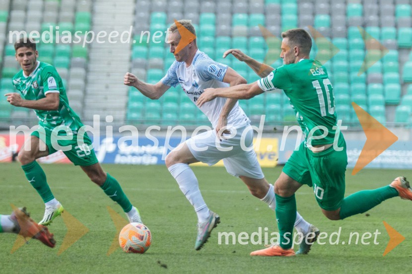  Nemanja Motika, nogometaš, NK Olimpija;  Žan  Karničnik, nogometaš, NK Celje;  Timi Max Elšnik, nogometaš, NK OlimpijaNogometna tekma 6. kola Prve Lige Telemach med NK Olimpija Ljubljana in NK Celje