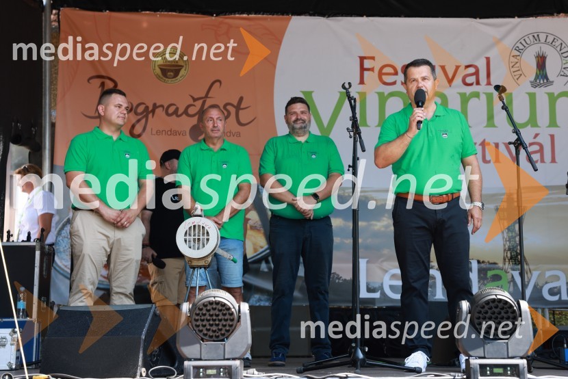  Patrik Kocet;  Andrej Matjašec, predsednik ST Lendava;  Mihael Šooš, direktor Zavoda za kulturo madžarske narodnosti (ZKMN) Lendava;  Janez Magyar, župan, Občina LendavaBogračfest 2023