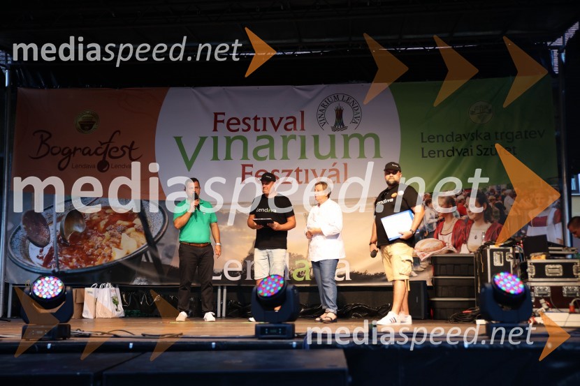  Janez Magyar, župan, Občina Lendava;  Andrej Mernik, Radio Maxi;  Zdenka Tompa;  Sándor Kovács, MMRBogračfest 2023