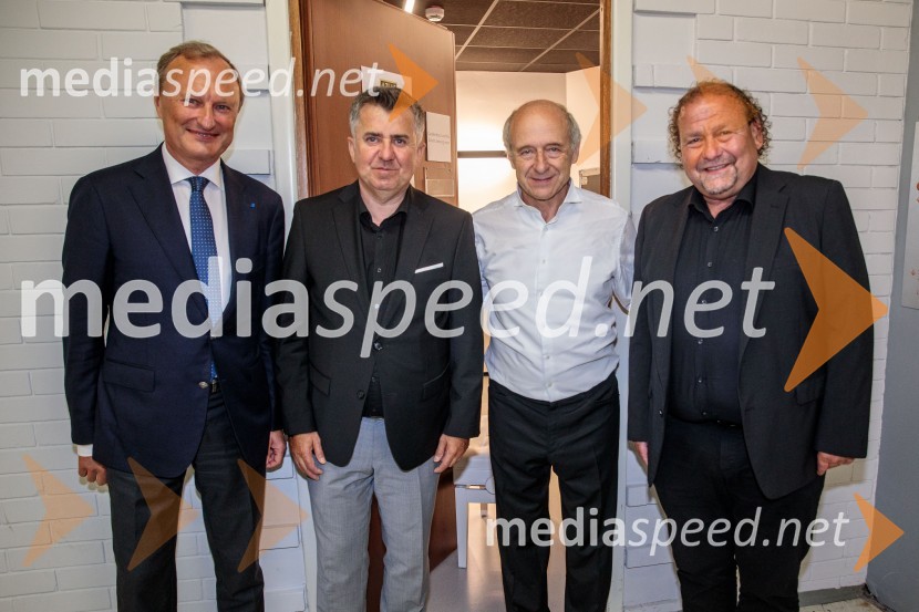  Gintautas Kevišas, pianist;  Božo  Černila, direktor, Trimo;  Iván Fischer, dirigent;  Darko  Brlek, direktor in umetniški vodja, Festival LjubljanaKraljevi orkester Concertgebouw iz Amsterdama na Ljubljana Festivalu