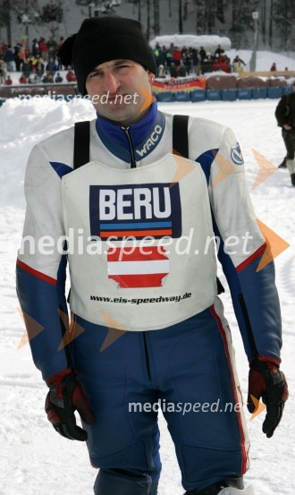 Josef Kreuzberger (Avstrija)SPEEDWAY NA LEDU, polfinale svetovnega prvenstva posameznikov, 2. dirka