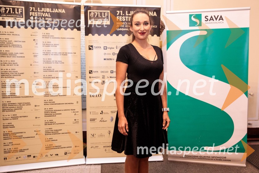  Gaja Višnar, igralkaV Slovenski filharmoniji  nastopila baritonist Ludovic Tézier in tenorist  Jonathan Tetelman, 71. Ljubljana Festival