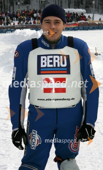 Martin Leitner (Avstrija)SPEEDWAY NA LEDU, polfinale svetovnega prvenstva posameznikov, 2. dirka