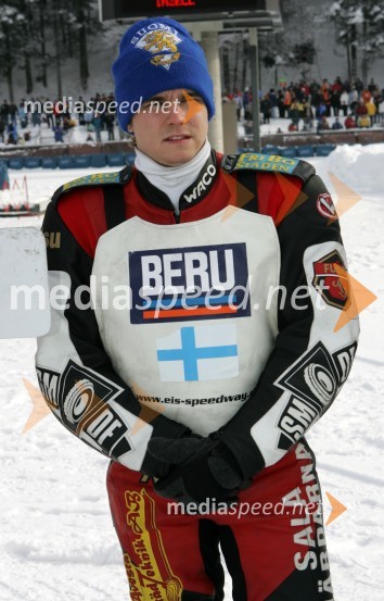 Tommy Flyktman (Finska)SPEEDWAY NA LEDU, polfinale svetovnega prvenstva posameznikov, 2. dirka