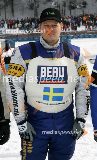 Fredrik Olsson (Švedska)SPEEDWAY NA LEDU, polfinale svetovnega prvenstva posameznikov, 2. dirka