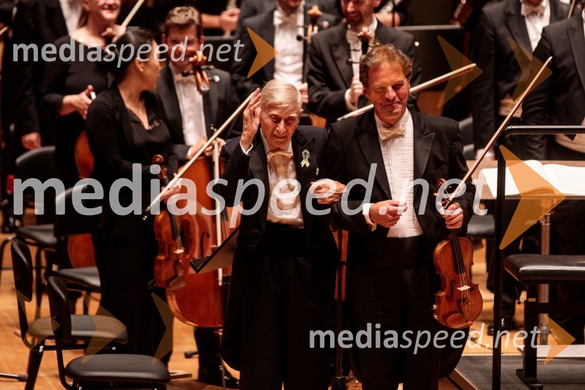  Herbert  Blomstedt, dirigent;  ... 71. Ljubljana Festival svečano zaključil Gewandhaus orkester Leipzig