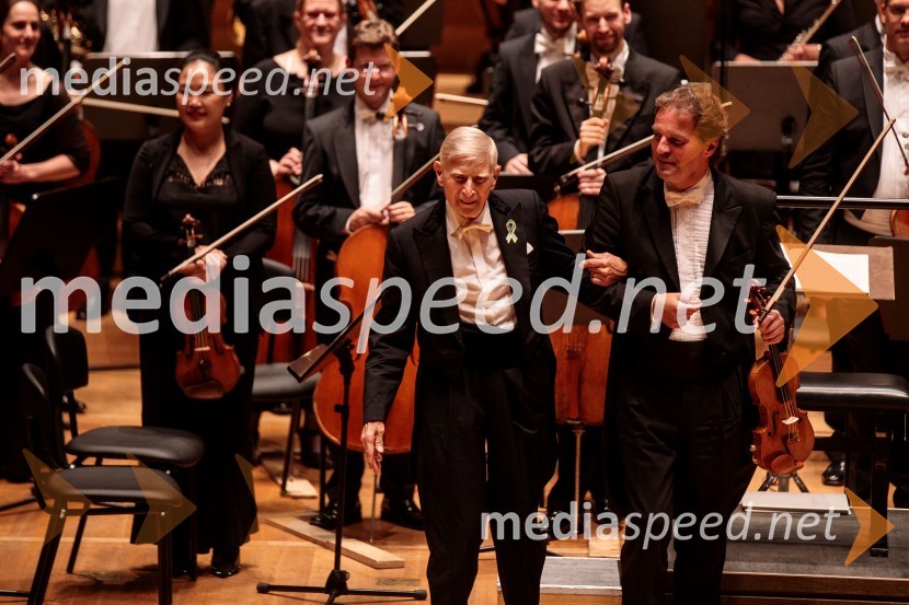  Herbert  Blomstedt, dirigent;  ... 71. Ljubljana Festival svečano zaključil Gewandhaus orkester Leipzig