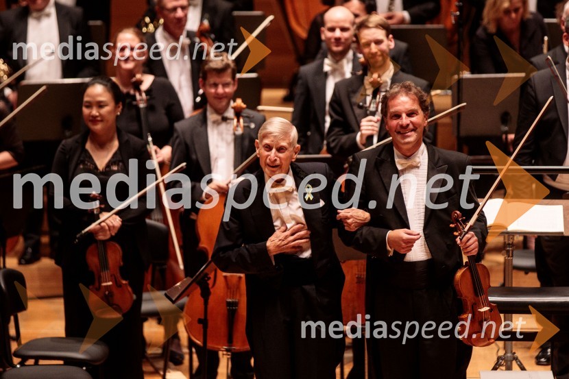  Herbert  Blomstedt, dirigent;  ... 71. Ljubljana Festival svečano zaključil Gewandhaus orkester Leipzig