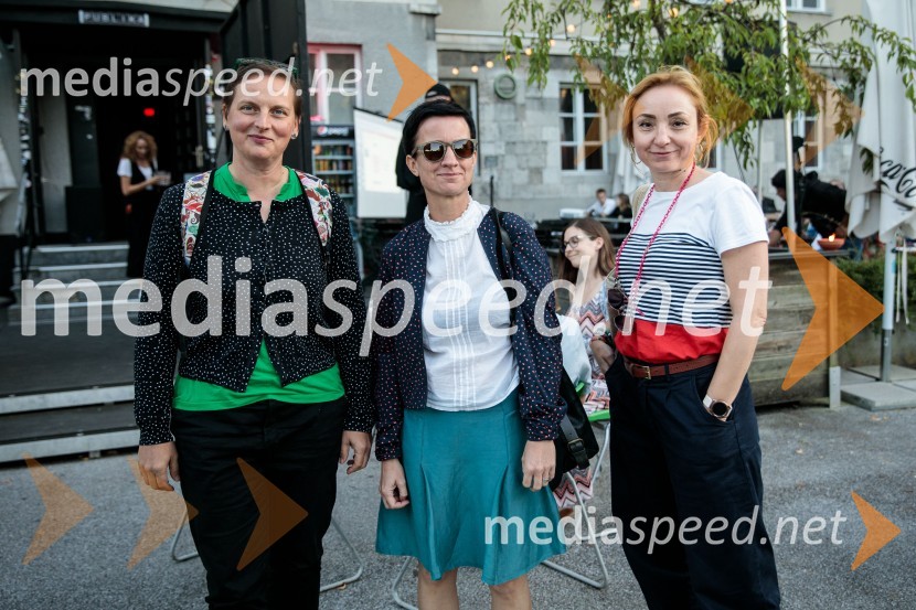  Alma R. Selimović;  Maja Vižin, izvršna producentka festivala Mladi levi;  Tina Dobnik, producentka MASKAPredstavitev 68. sezone Slovenskega mladinskega gledališča Ljubljana