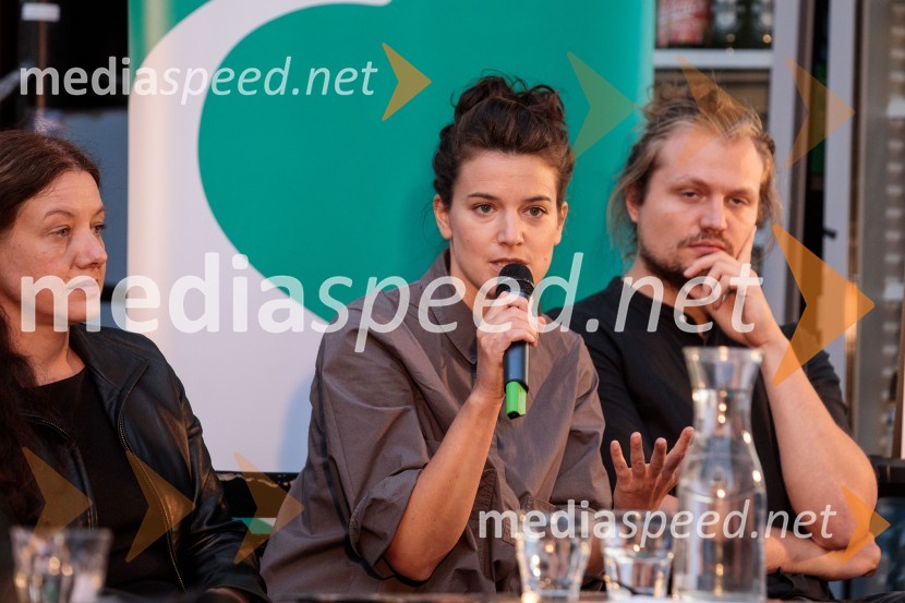  Ana Duša, pisateljica;  Tjaša Črnigoj, režiserka;  Žiga  Divjak, režiserPredstavitev 68. sezone Slovenskega mladinskega gledališča Ljubljana