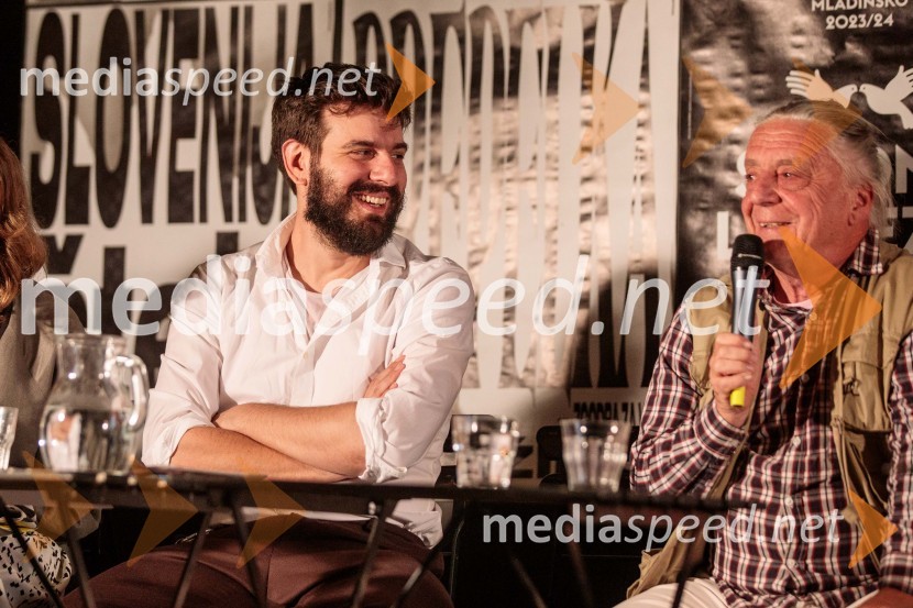  Dino Pešut, dramaturg in dramatik;  Andrej Rozman Roza,  igralec, pisateljPredstavitev 68. sezone Slovenskega mladinskega gledališča Ljubljana