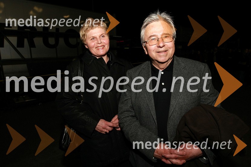 Sandi Čolnik, novinar in njegova soproga MonikaIl Divo, koncert v Hali Tivoli