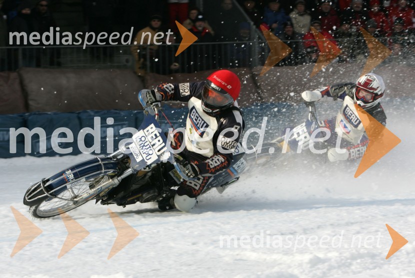 Per Olov Serenius - Posa (Švedska) in Nikolay Krasnikov (Rusija)SPEEDWAY NA LEDU, polfinale svetovnega prvenstva posameznikov, 2. dirka