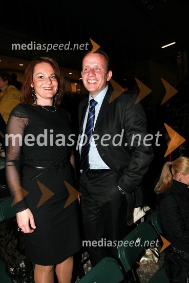 Bojan Šrot, župan občine Celje  in njegova spremljevalka Katarina KarlovšekIl Divo, koncert v Hali Tivoli