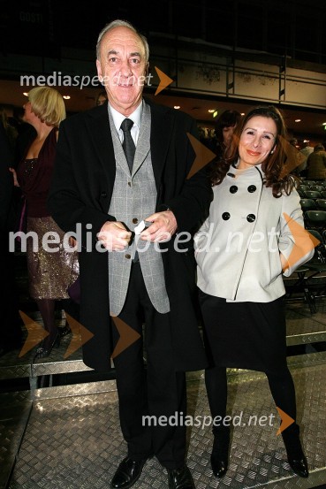 Janez Ujčič, generalni direktor RTS in Jana Ujčič, novinarka in voditeljica RTSIl Divo, koncert v Hali Tivoli