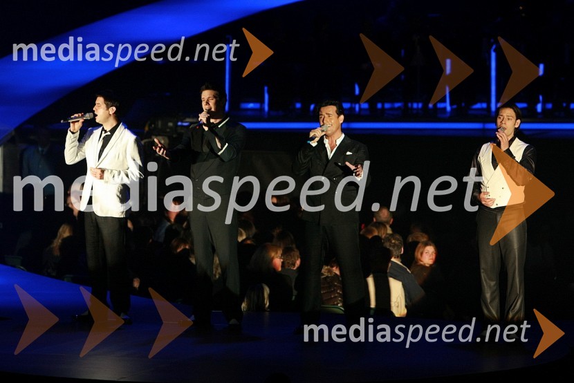 Sebastien Izambard, David Miller, Carlos Marin in Urs Buhler, skupina Il DivoIl Divo, koncert v Hali Tivoli