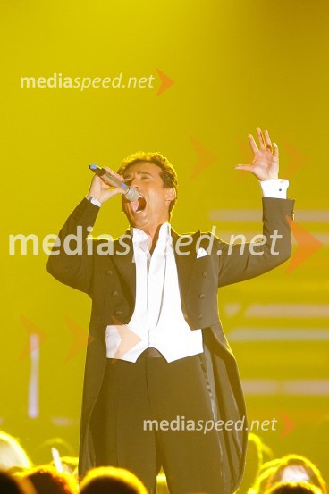 Carlos Marin, član skupine Il DivoIl Divo, koncert v Hali Tivoli