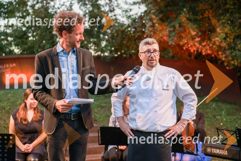  Toni Cahunek, igralec, novinar;  Uroš Gorjanc, Gostilna KrištofKranjska dolga miza 2023