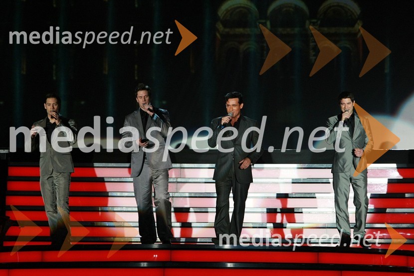 Urs Buhler, David Miller, Carlos Marin in Sebastien Izambard,  skupina Il DivoIl Divo, koncert v Hali Tivoli