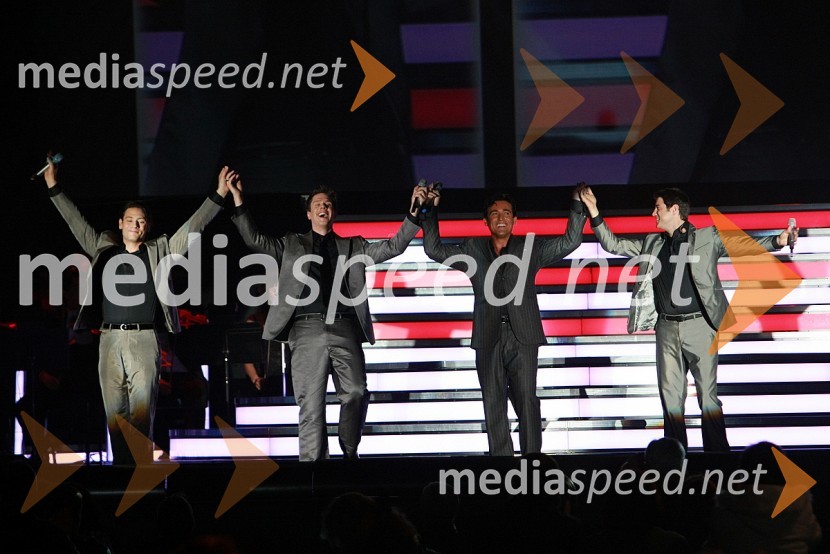 Urs Buhler, David Miller, Carlos Marin in Sebastien Izambard,  skupina Il DivoIl Divo, koncert v Hali Tivoli