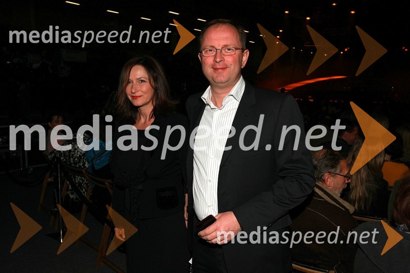 Andrej Malgaj, lastnik Avtohiše Malgaj in njegova soproga BlankaIl Divo, koncert v Hali Tivoli