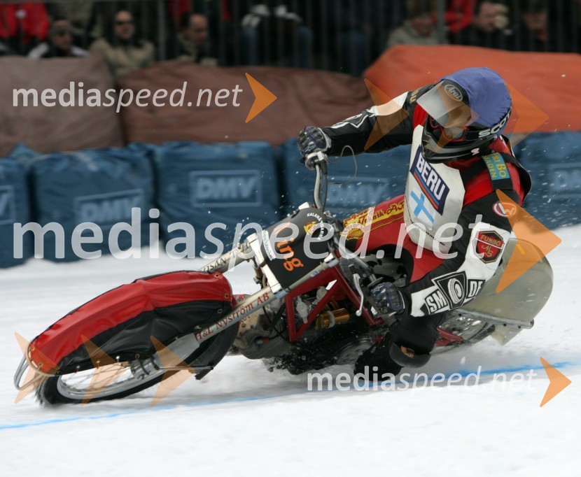 Tommy Flyktman (Finska)SPEEDWAY NA LEDU, polfinale svetovnega prvenstva posameznikov, 2. dirka
