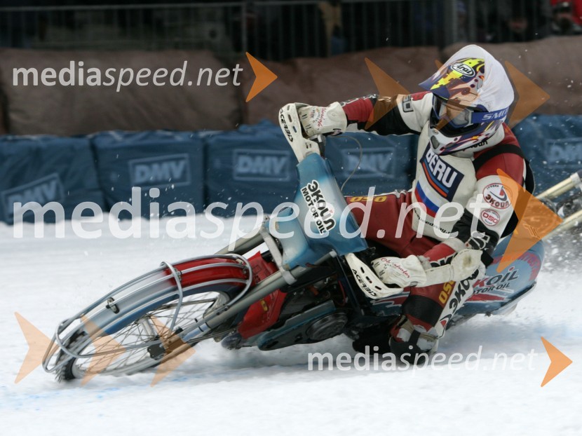 Dmitri Bulankin (Rusija)SPEEDWAY NA LEDU, polfinale svetovnega prvenstva posameznikov, 2. dirka