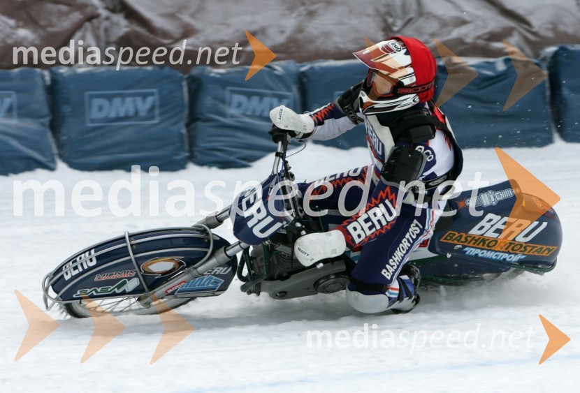 Nikolaj Krasnikov (Rusija)SPEEDWAY NA LEDU, polfinale svetovnega prvenstva posameznikov, 2. dirka
