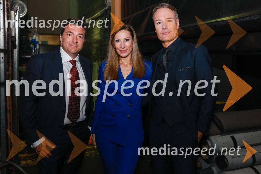  Urban Laurenčič, športni novinar, voditelj ;  Erika Žnidaršič, TV voditeljica;  Saša Krajnc, TV Voditelj, RTVFrišno/Fresh, dan nove slovenske glasbe 2023