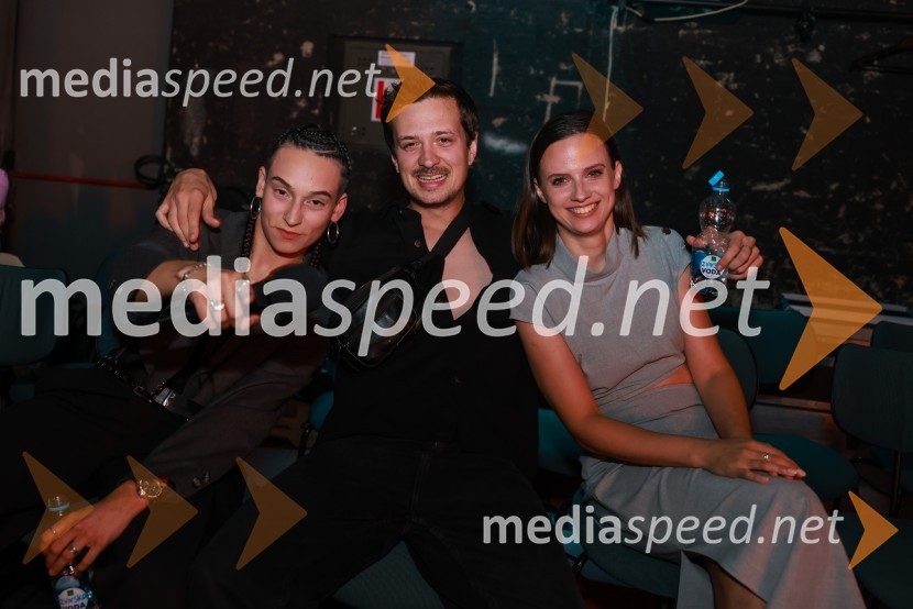  Mia Puhar Rodin - Masayah, pevka;  Gregor  Strasbergar, glasbena skupina MRFY;  Lara Poreber, vokalistka LamaiFrišno/Fresh, dan nove slovenske glasbe 2023