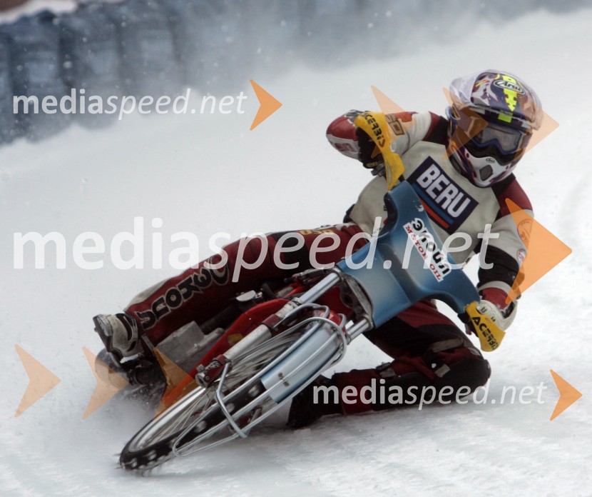 Dmitri Bulankin (Rusija)SPEEDWAY NA LEDU, polfinale svetovnega prvenstva posameznikov, 2. dirka