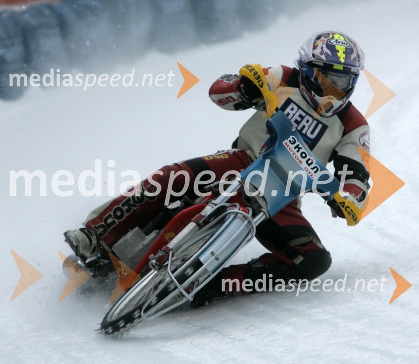 Dmitri Bulankin (Rusija)SPEEDWAY NA LEDU, polfinale svetovnega prvenstva posameznikov, 2. dirka