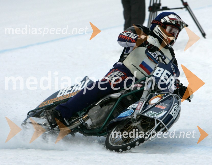 Nikolay Krasnikov (Rusija)SPEEDWAY NA LEDU, polfinale svetovnega prvenstva posameznikov, 2. dirka