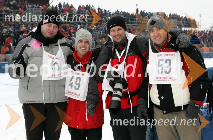 Mediaspeed team: Ladislav Adorjan, asistent, Thomas Črnčec, snemalec, Simon Sintič in Borut Cvetko, fotografaSPEEDWAY NA LEDU, polfinale svetovnega prvenstva posameznikov, 2. dirka