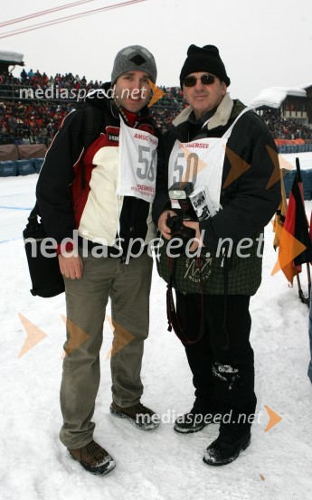 Borut Cvetko, fotograf in Jerzy Rusko, poljski fotografSPEEDWAY NA LEDU, polfinale svetovnega prvenstva posameznikov, 2. dirka