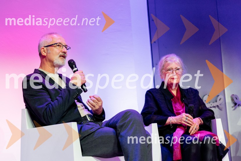 dr. Kristijan  Musek Lešnik, psiholog;  Jelka Reichman, slikarka in ilustratorkaSrečanje z Navdihovalci v Mladinski knjigi