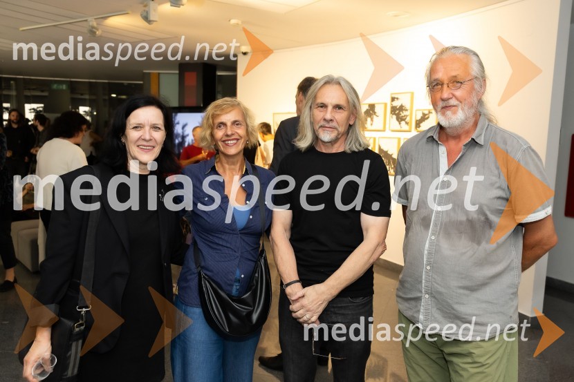  Bojana Žohar;  Apolonija Simon, umetnica;  Jurij  Kalan, slikar;  Marjan Dogša, mojster tai ji quanOdprtje razstave Črno na belem akademske slikarke Tine Konec, Generali galerija