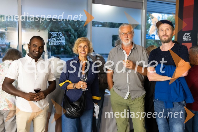  ... ;  Apolonija Simon, umetnica;  Marjan Dogša, mojster tai ji quanOdprtje razstave Črno na belem akademske slikarke Tine Konec, Generali galerija