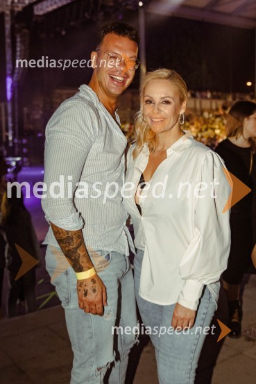  Boris Dragan, frizer;  Špela Grošelj, pevkaJan Plestenjak, koncert v Križankah