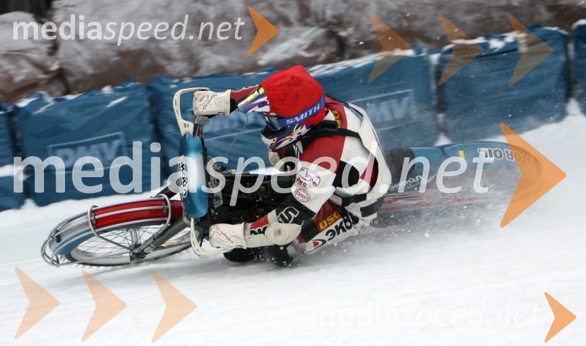 Dmitri Bulankin (Rusija)SPEEDWAY NA LEDU, polfinale svetovnega prvenstva posameznikov, 2. dirka