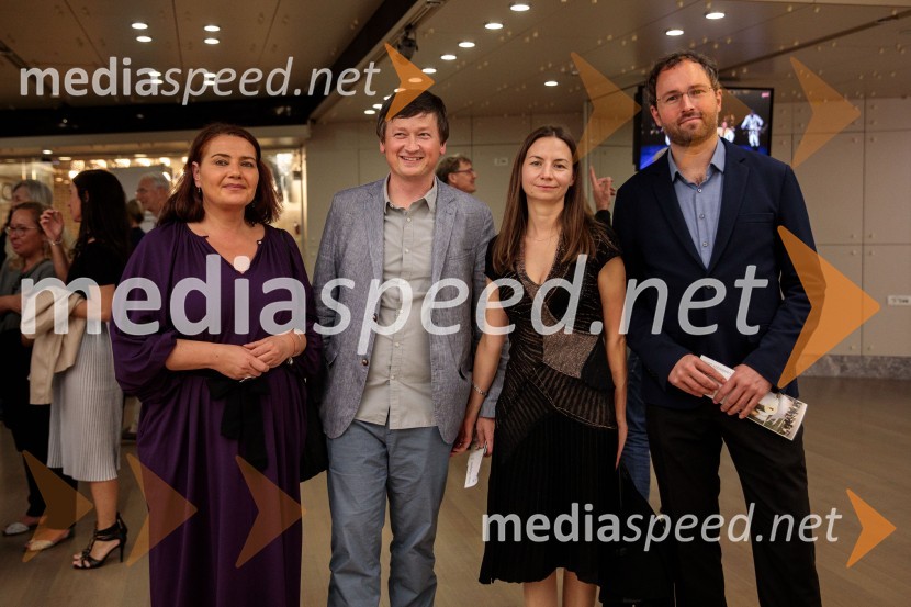 mag. Mateja Demšič, vodja oddelka za kulturo, Mestna občina Ljubljana;  Franc Kosem, trobentač;  Nina Šenk Kosem, skladateljica;  Vito Žuraj, skladateljKoncert Ensemble Moderna v Cankarjevem domu